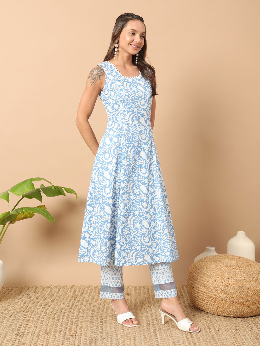 SET0135 Fiorra Cotton Raksha Bandhan Special Kurti With Bottom Dupatta Wholesale Price In Surat
